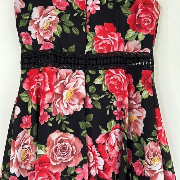 Disney Princess Black and Rose Sleeveless Fit and Flare Eyelet Dress Size Small - Picture 8 of 15